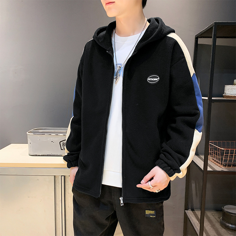 男士秋冬宽松潮流百搭时尚ins上衣卫衣新款双面绒加厚长袖大