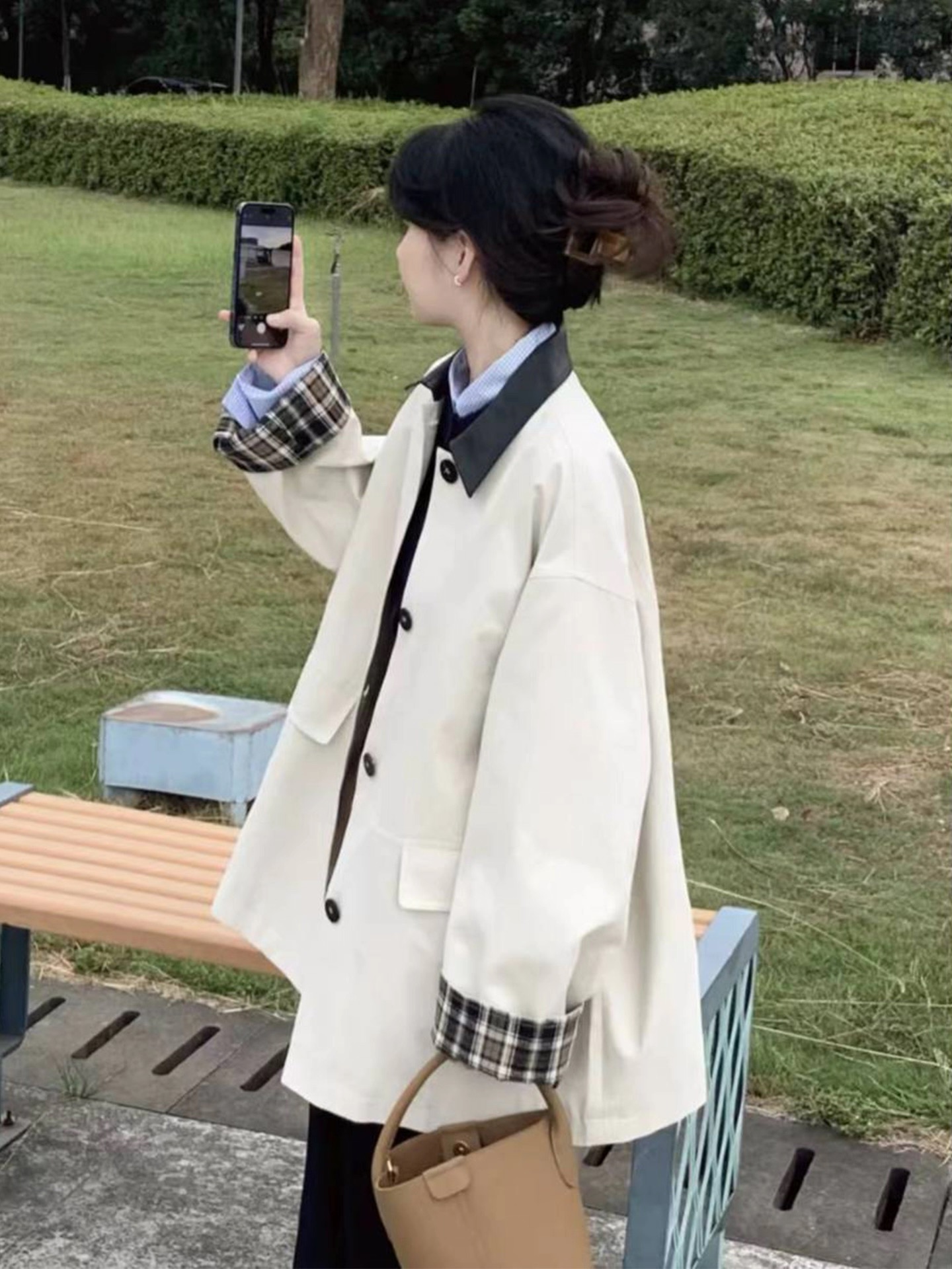 爆款风衣外套女2025秋新款巨好看的中长款今年流行小个子超火韩系