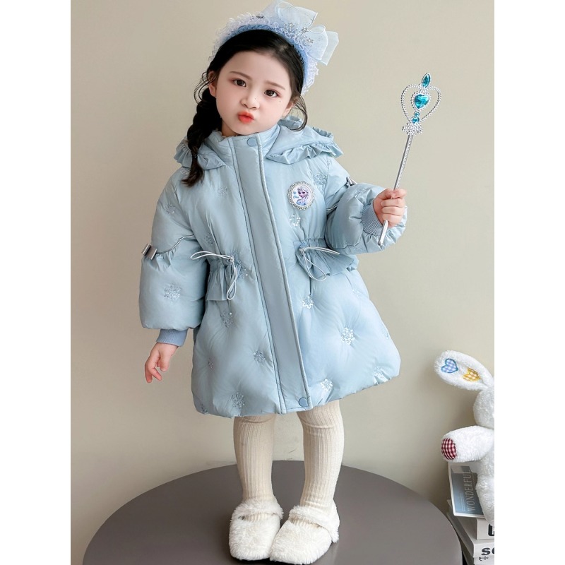 女童羽绒服冬季2025新款儿童洋气白鸭绒宝宝时髦加厚保暖冬装外套
