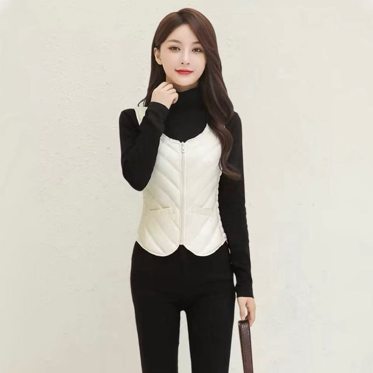 【2025】新款羽绒马甲女背心轻薄内穿保暖贴身女士打底内胆马甲冬季