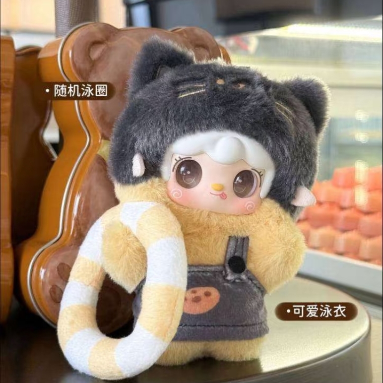 白鹿同款氧氧yooki喵喵夏日派对毛绒盲盒潮玩女生可爱礼物新品