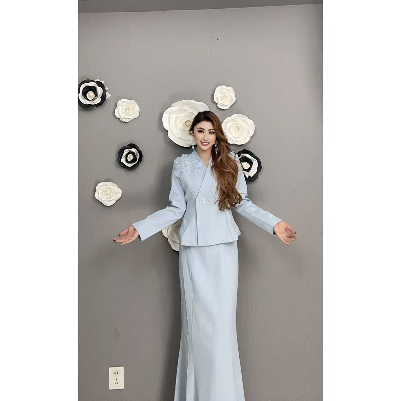 8285【包邮】轻奢高级气质时尚两件套套装