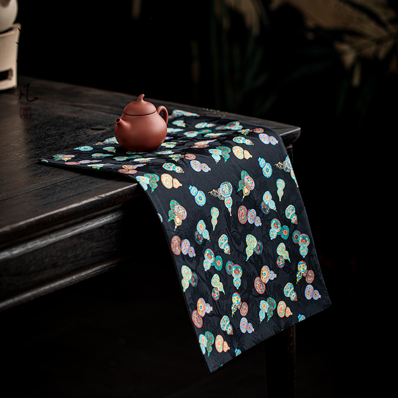 云纱茶席中式禅意加厚双层主人席干泡茶布家用茶巾茶垫子茶铺香席