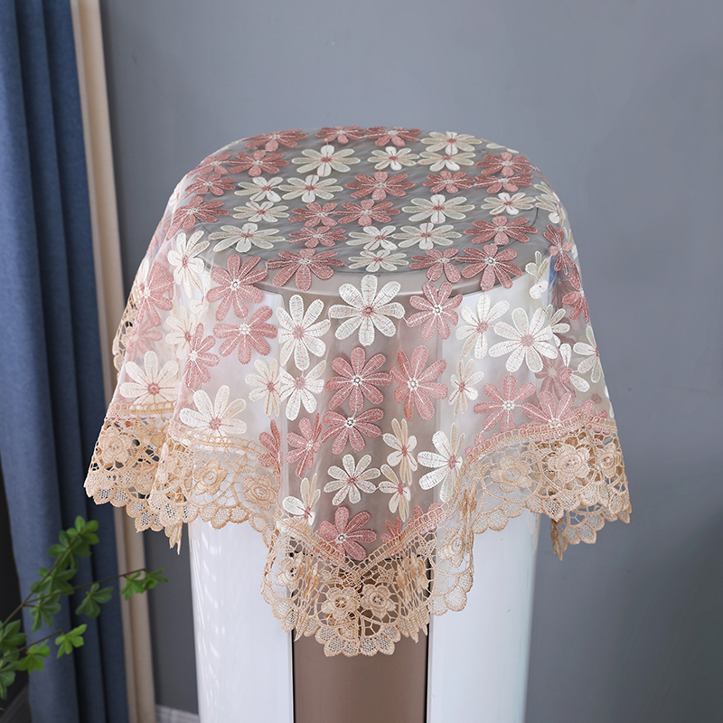 【85*85】香云花 茶几盖巾防尘装饰空调盖巾小圆桌布百搭