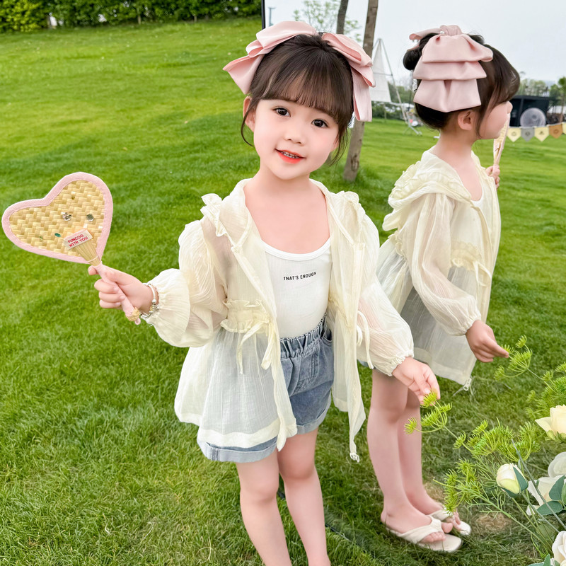 【4.9万人收藏】女童韩版连帽防晒衣外套2025新款洋气童装女宝宝薄
