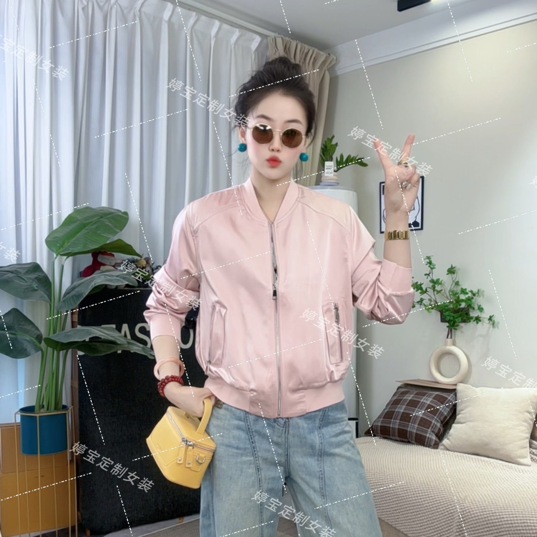 纯色立领短款棒球服外套女秋季新款小个子休闲显瘦简约夹克上衣潮