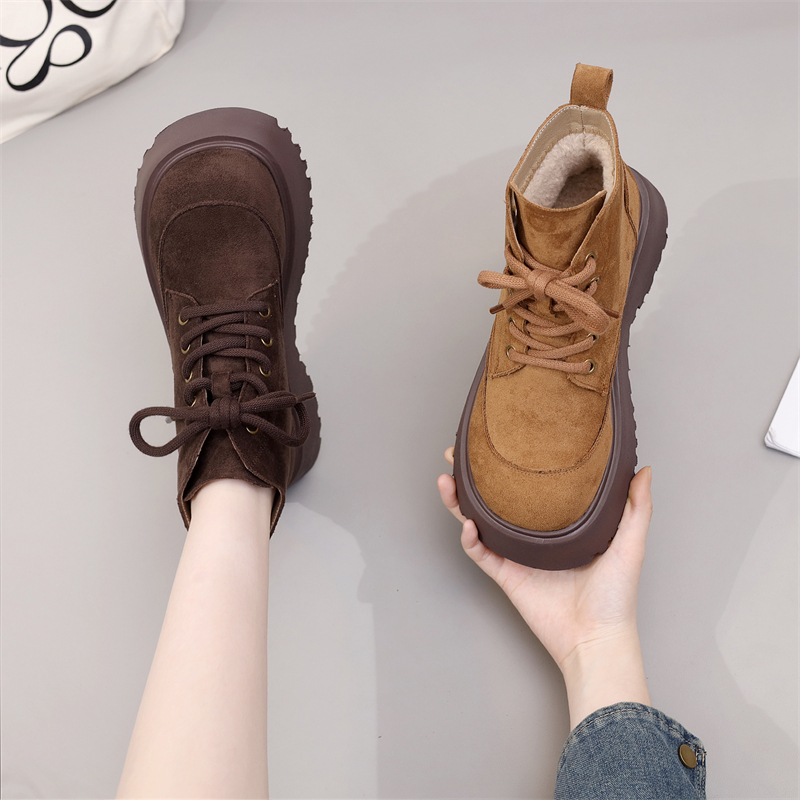 学院风气质时尚马丁靴女2025新款秋冬软底轻便厚底勃肯鞋显脚小