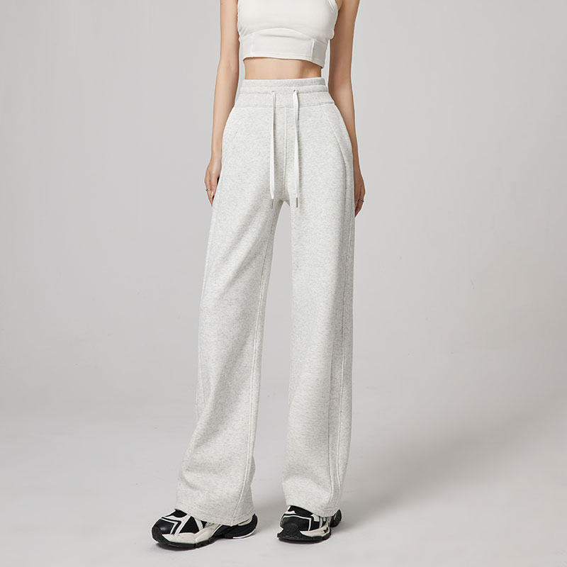 XVRV修饰腿型！提臀神裤！2025秋冬加绒显瘦休闲卫裤直筒高腰阔腿裤