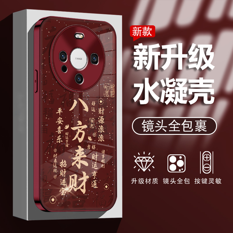 适用【华为mate60pro+】2025蛇年中国风电镀水凝手机壳创意全包女款