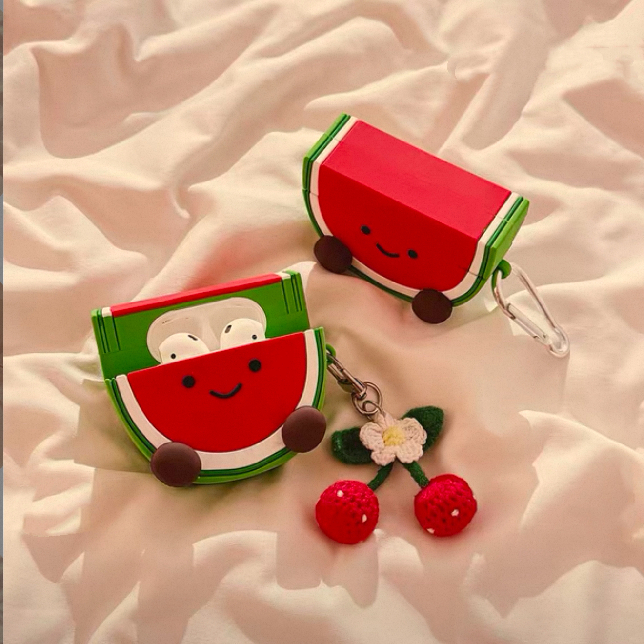 卡通jelly一瓣西瓜Airpods4保护壳新款3代适用苹果蓝牙耳机套pro