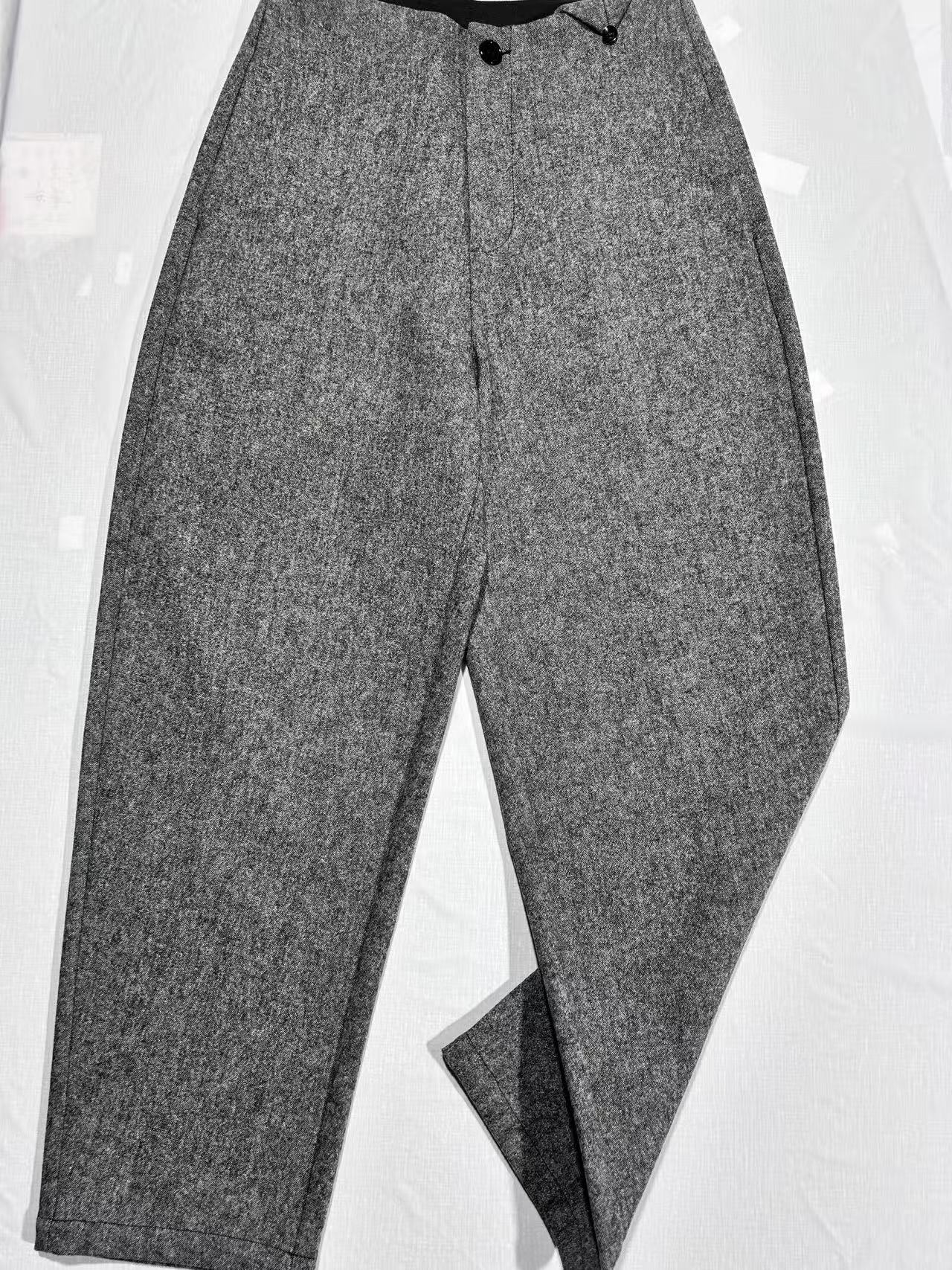 精纺羊毛九分弯刀裤显瘦穿搭显干练显气质秋冬新品