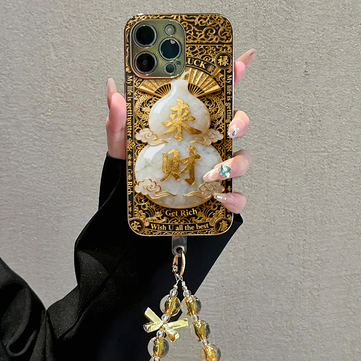 来财葫芦适用苹果vivo华为oppo小米iPhone17电镀玻璃防摔手机壳