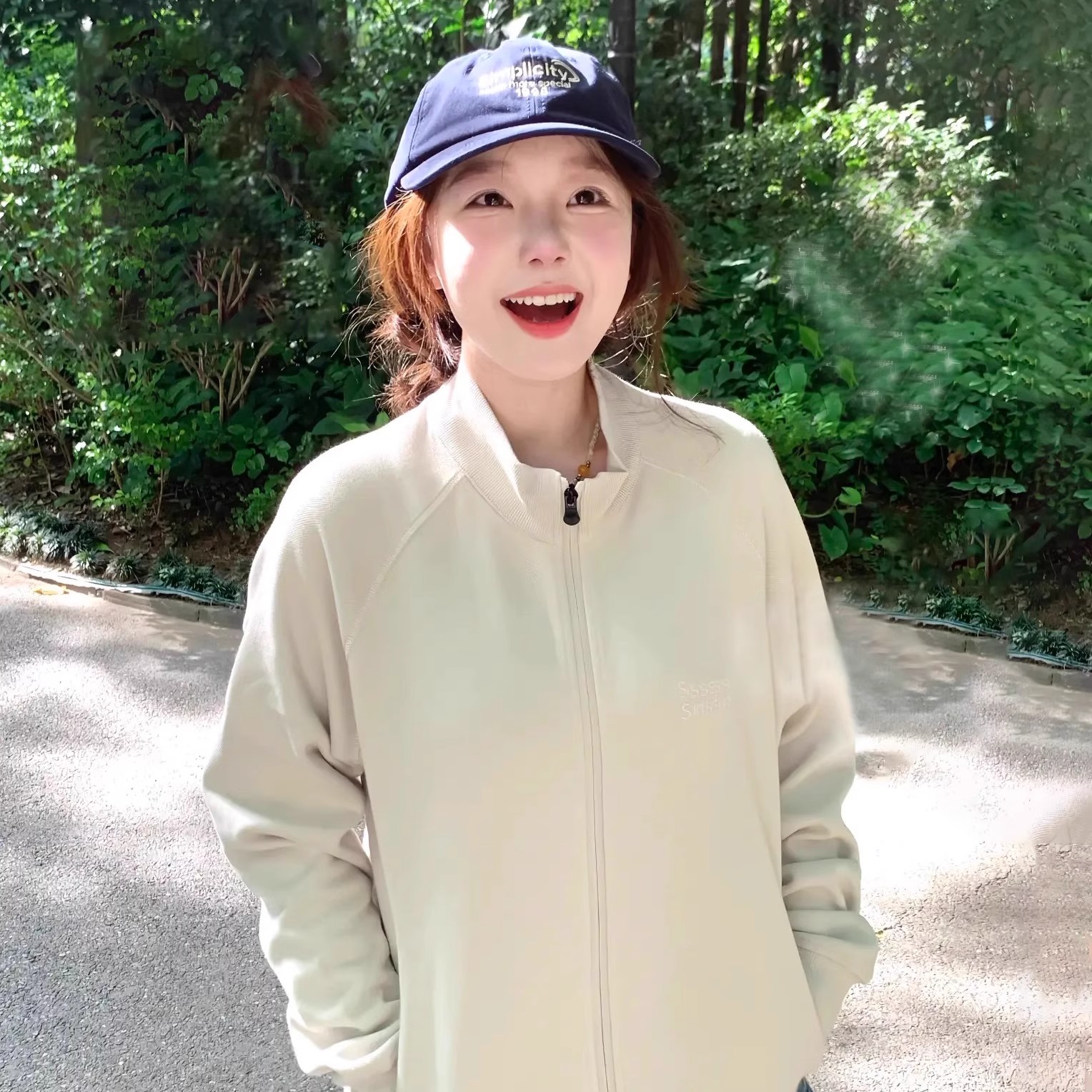 秋季半高领开衫卫衣男女新款超好看小个子宽松休闲情侣拉链外套