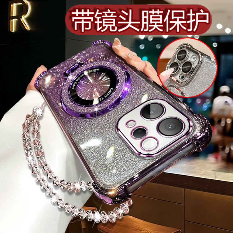 适用vivos50手机壳女支架高级感viv0新款VIVOS50镜头全包V2528A套