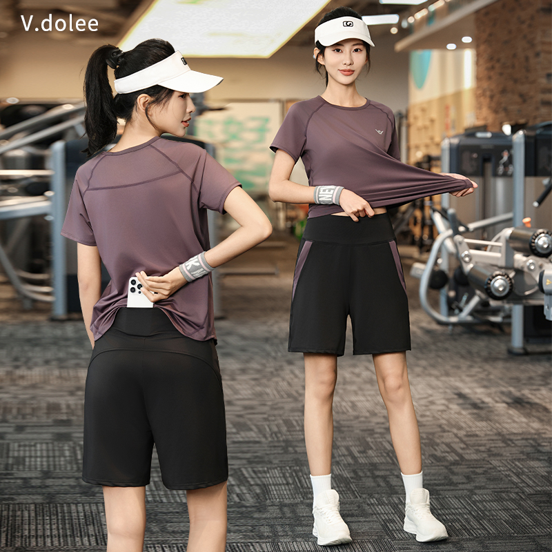 宽松瑜伽服套装跑步速干运动女晨跑服2025新款洋气专业健身服1337