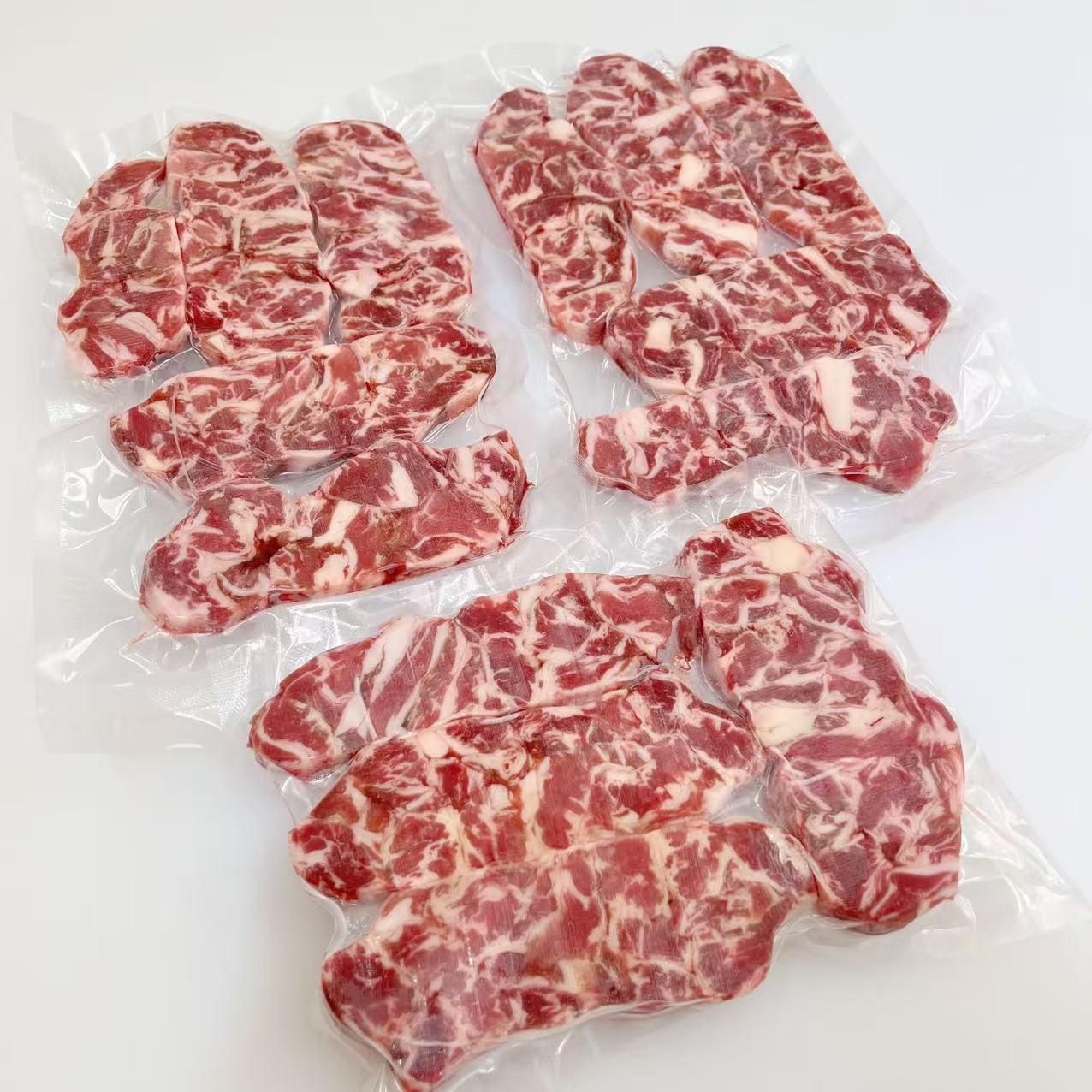 澳洲谷饲 安格斯肋条1kg 解冻会分开  横截面小