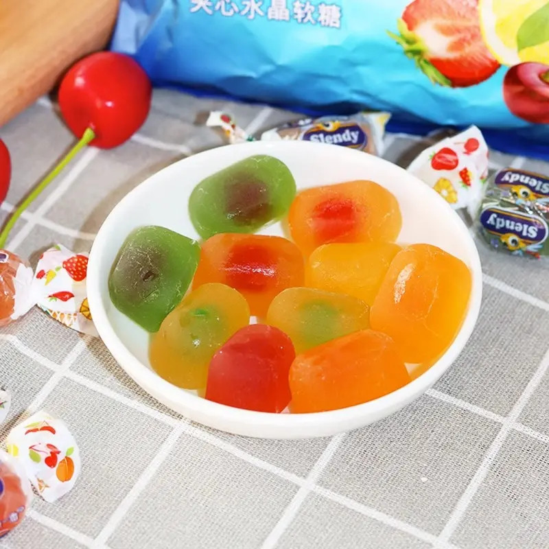 俄罗斯风味爆浆软糖多味水果夹心Q弹混合装休闲办公小零食新年