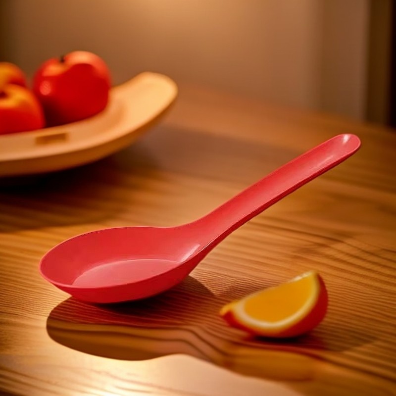 红色一次性勺子耐高温防烫家用商用婚礼喜庆用品食品级材质无异味