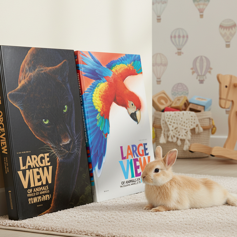 法国炫彩动物地板大书0-3岁宝宝早教启蒙幼儿园书籍绘本百科双11