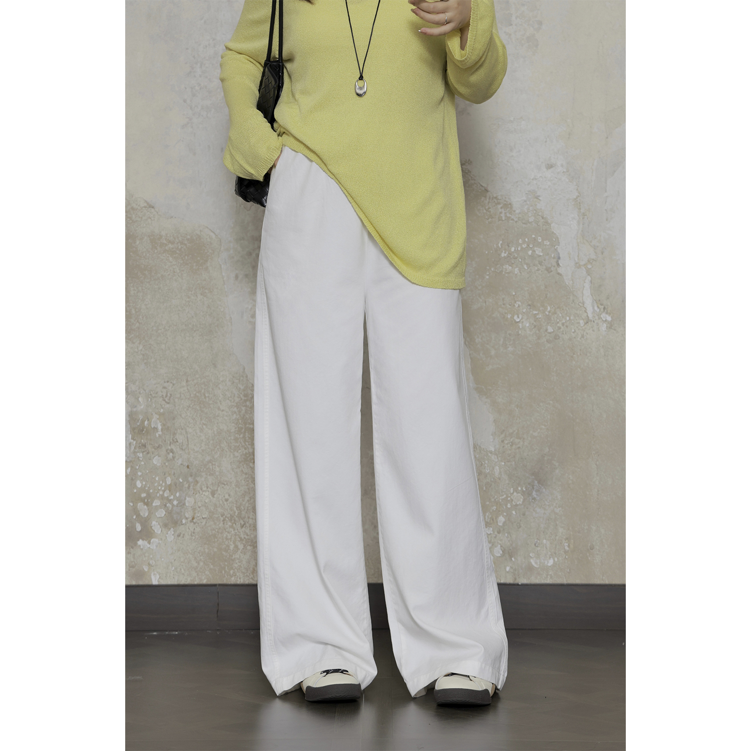 现货大婉酱微胖定制慵懒时髦显瘦直筒裤女初秋舒适休闲长裤9537D