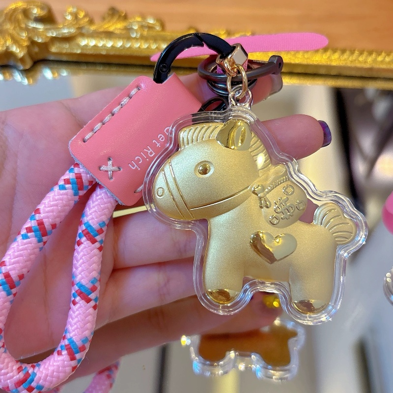 深圳水贝爆款马上有钱挂绳可作钥匙扣包挂饰卡通防丢情侣礼物