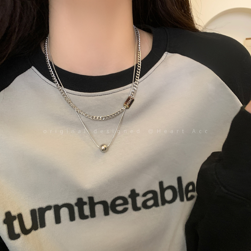 钛钢项链 吊坠冷淡风项链女小众轻奢高级锁骨链新款简约百搭