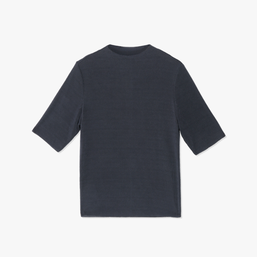 菠萝宝宝yuna【涵美】醋酸夏季简约时尚休闲气质舒适女中袖T恤YD30