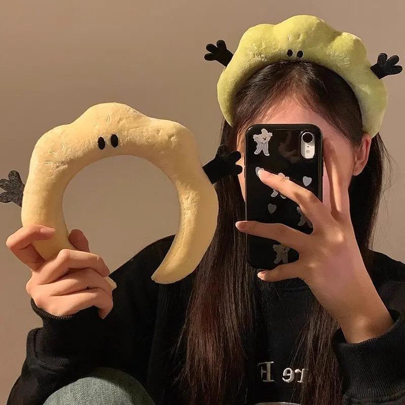卡通可爱搞怪毛绒发箍女洗脸化妆发卡高颅顶宽边发头饰发饰百搭s