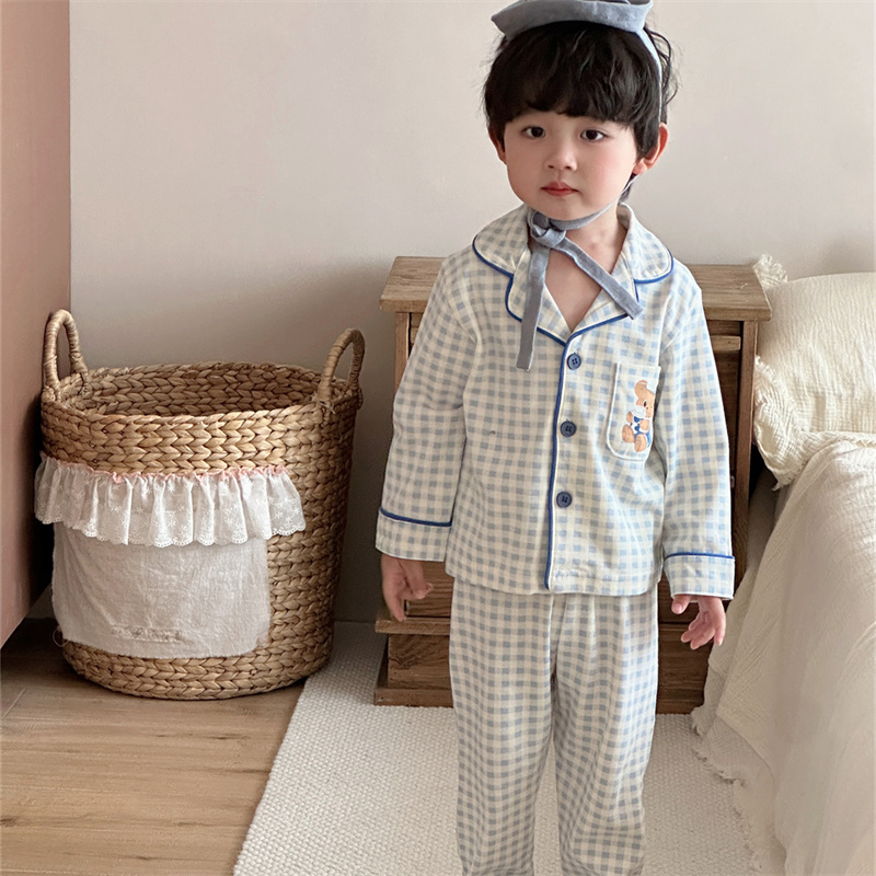 【一套不剩】2025秋冬儿童套装男童100棉毛翻领家居服宽松0287男童