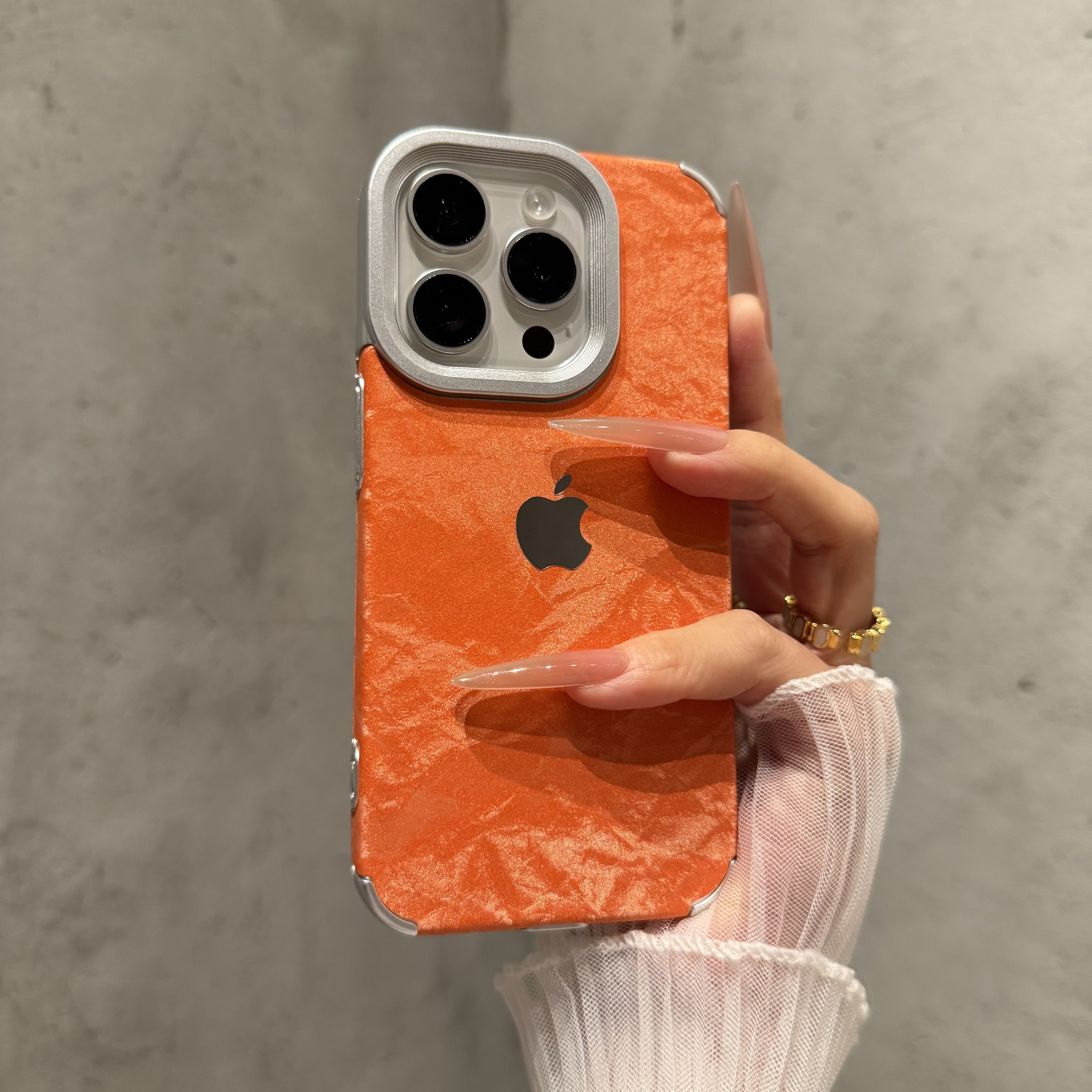 高级雪山纹适用苹果16promax手机壳iphone15电镀14肤感13个性12