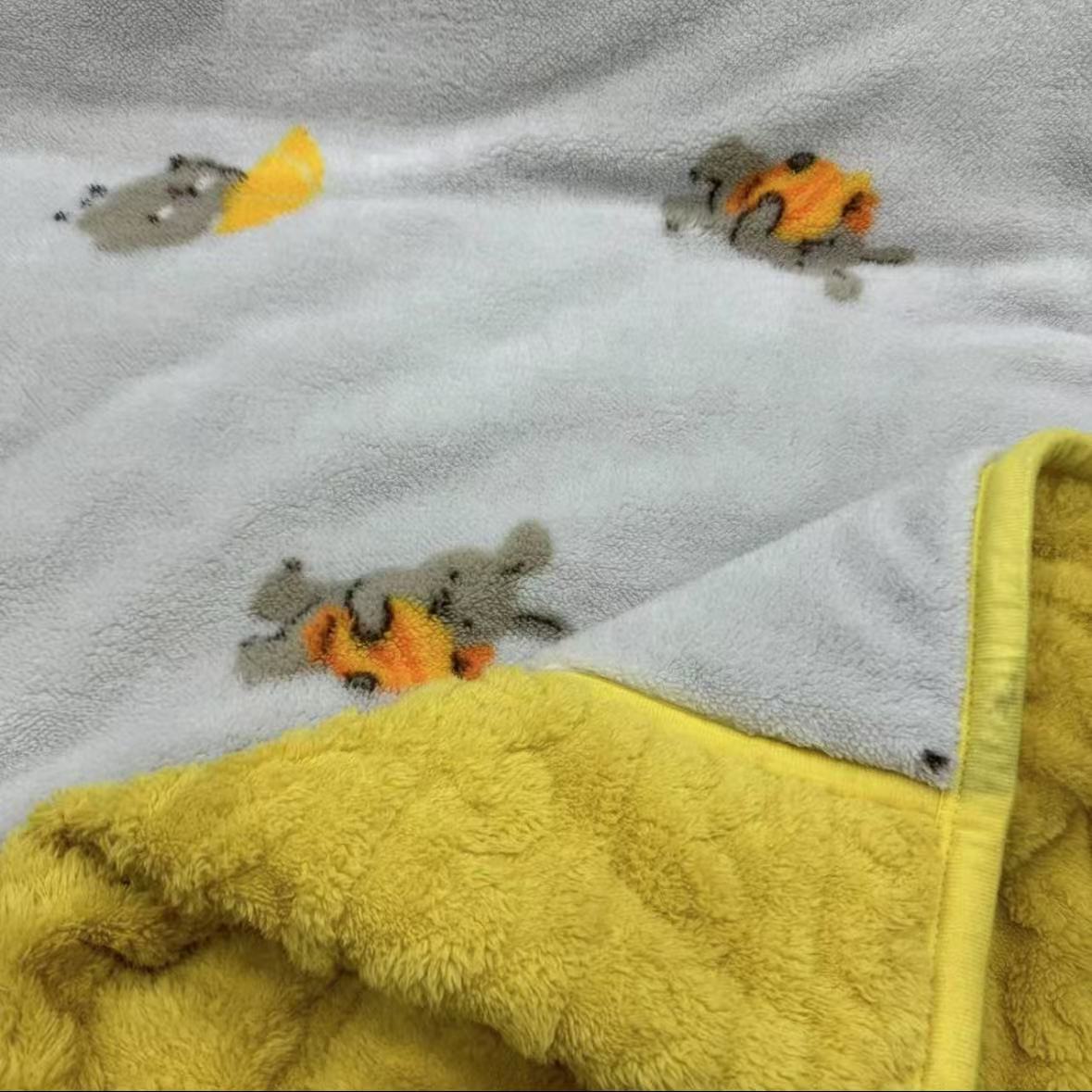 【灰兔子被】150亲肤柔软可机洗加厚双层家用舒棉绒被子