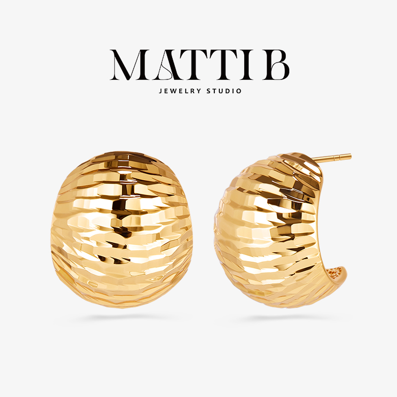 铜合金耳饰 小众设计高级感冷淡风极简气质百搭新爆款耳钉女1801