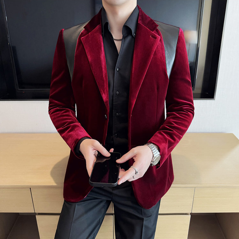 现货韩版修身时尚高档潮牌2025新款外套西服男士休闲西装潮流百搭