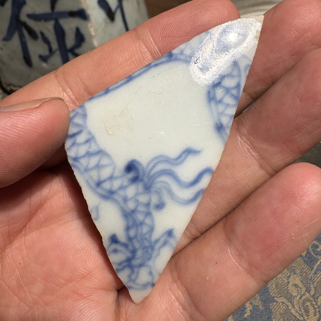 M成御窑青花五爪龙纹瓷片标本学习收藏顺丰包邮手绘手工创意陶瓷