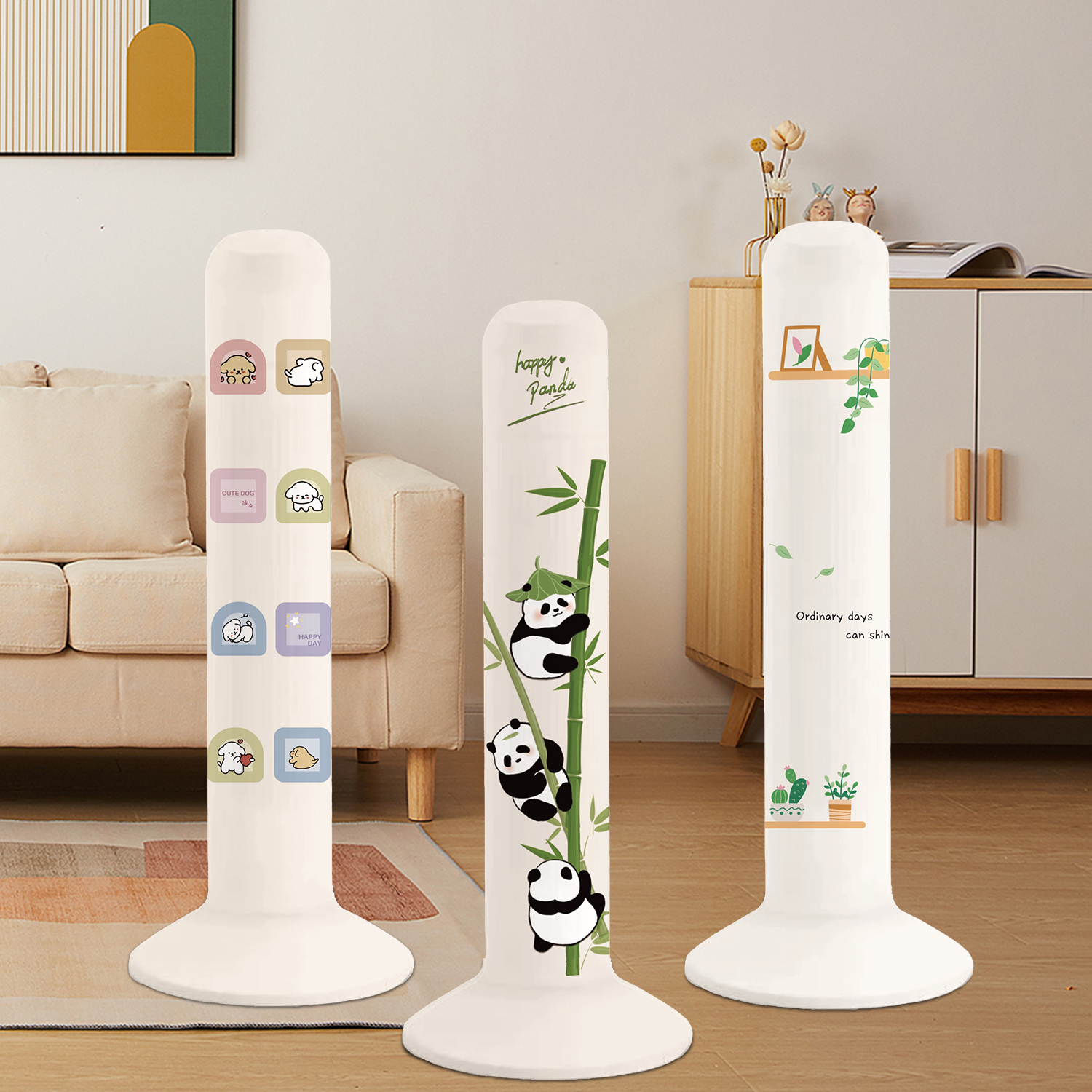 全包塔扇套防尘罩立式电风扇罩家用塔扇罩保护罩子落地扇卡通布艺