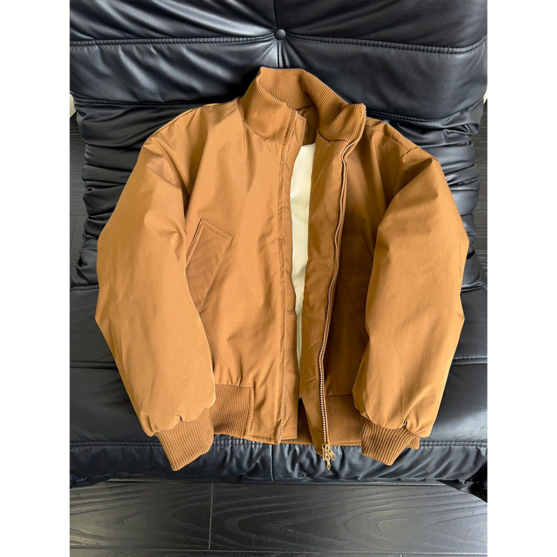 美式立领棉服夹克男款秋冬季cleanfit加厚外套潮牌宽松高级感棉袄