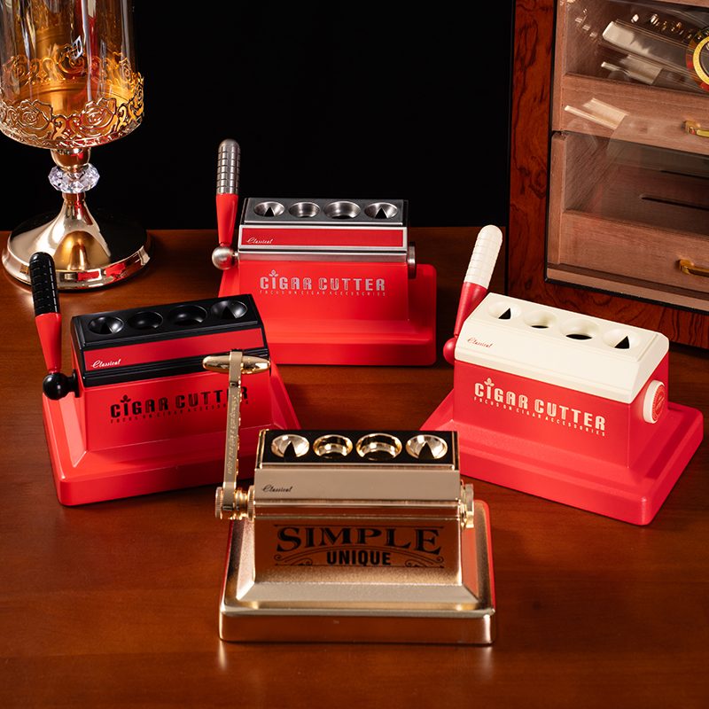 AK领茄高档雪茄台式剪刀系列 四孔多尺寸切割剪刀断头平V型