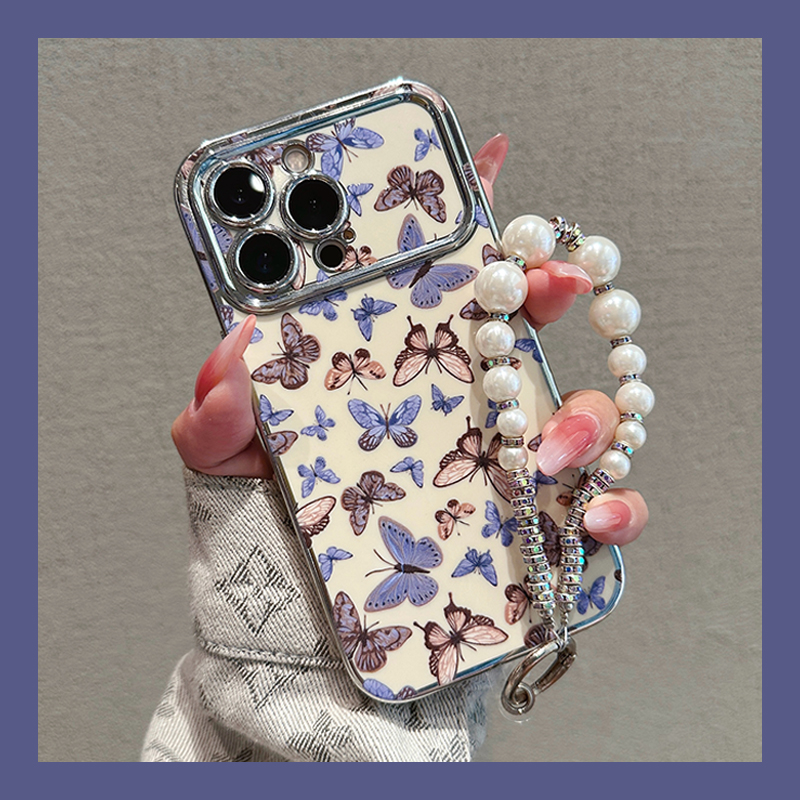 适用于苹果16华为/OPPO/vivo枯叶蝶手机壳网红简约流行全包防摔女