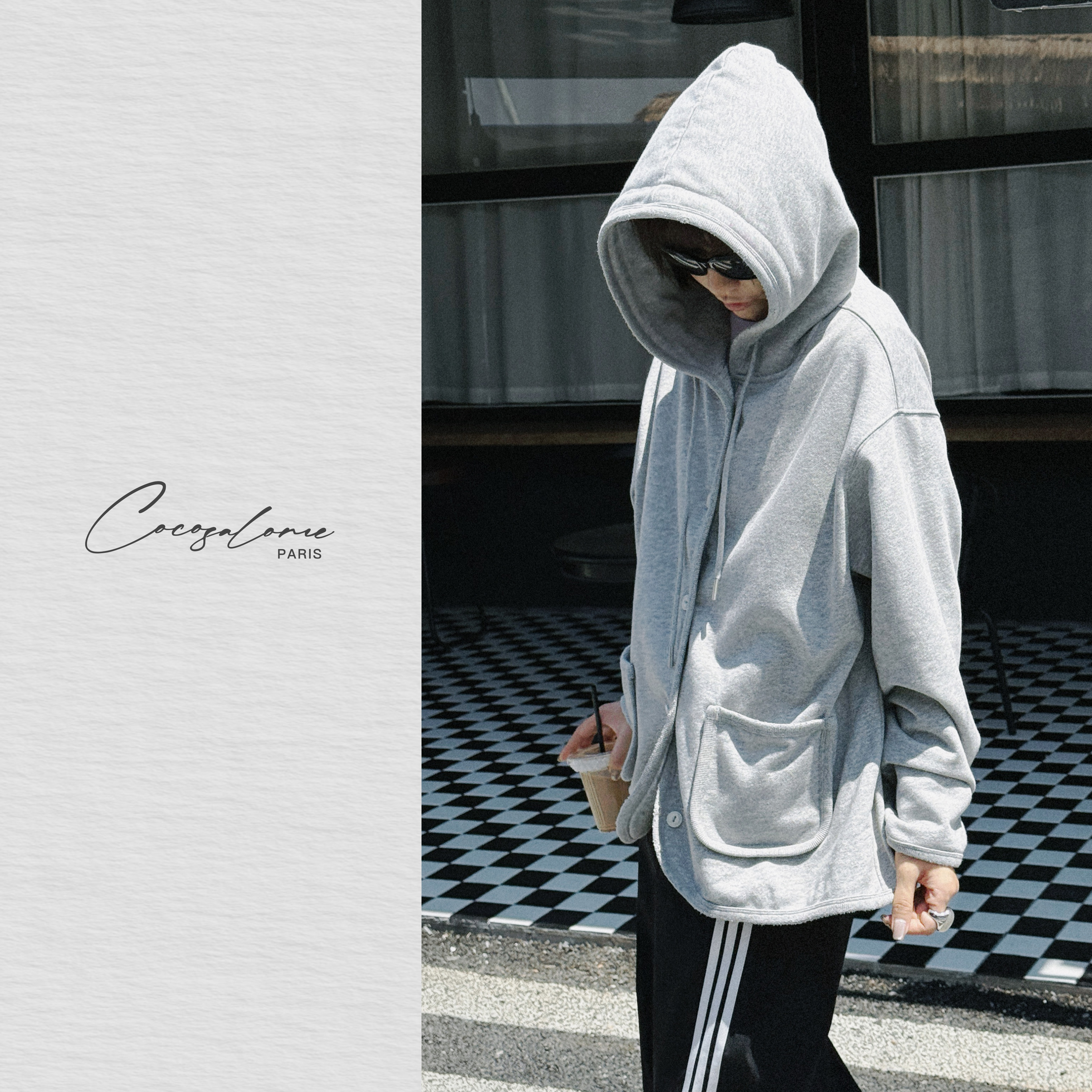 韩彬彬"卷边外套"32支双纱精梳棉抗起球秋冬出游通勤外套2245-4