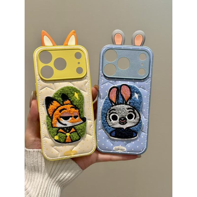 卡通可爱压纹星星朱迪尼克适用于iphone17promax苹果16手机壳15