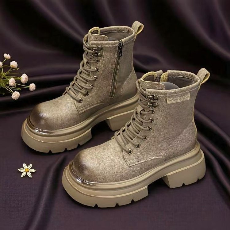 断码清仓品牌新品复古真皮马丁靴女英伦风秋冬户外厚底女士短靴