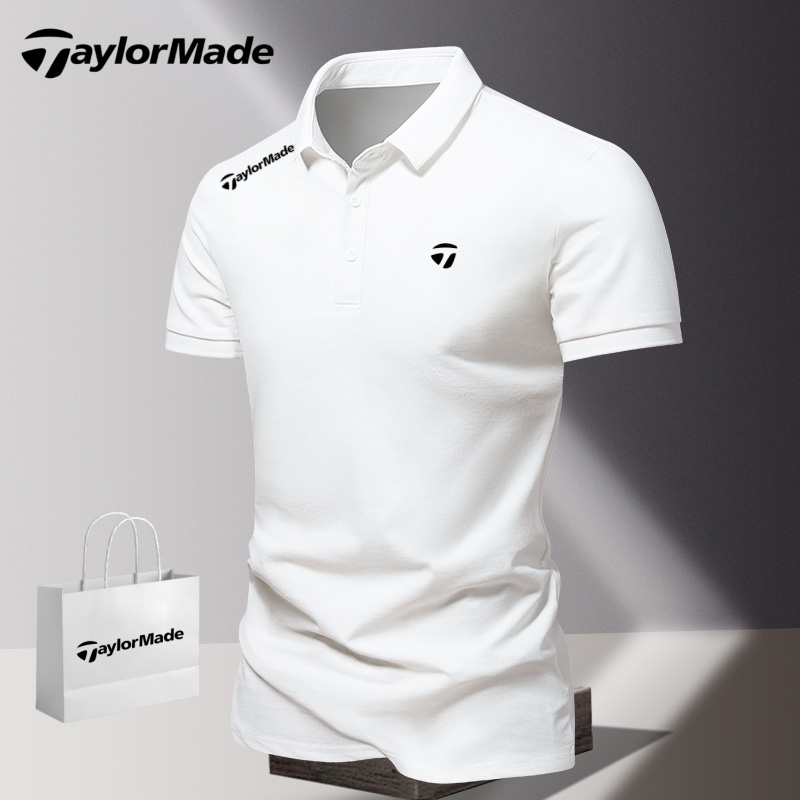 Taylormade泰勒梅短袖polo衫男士夏季户外速干高尔夫透气翻领上衣