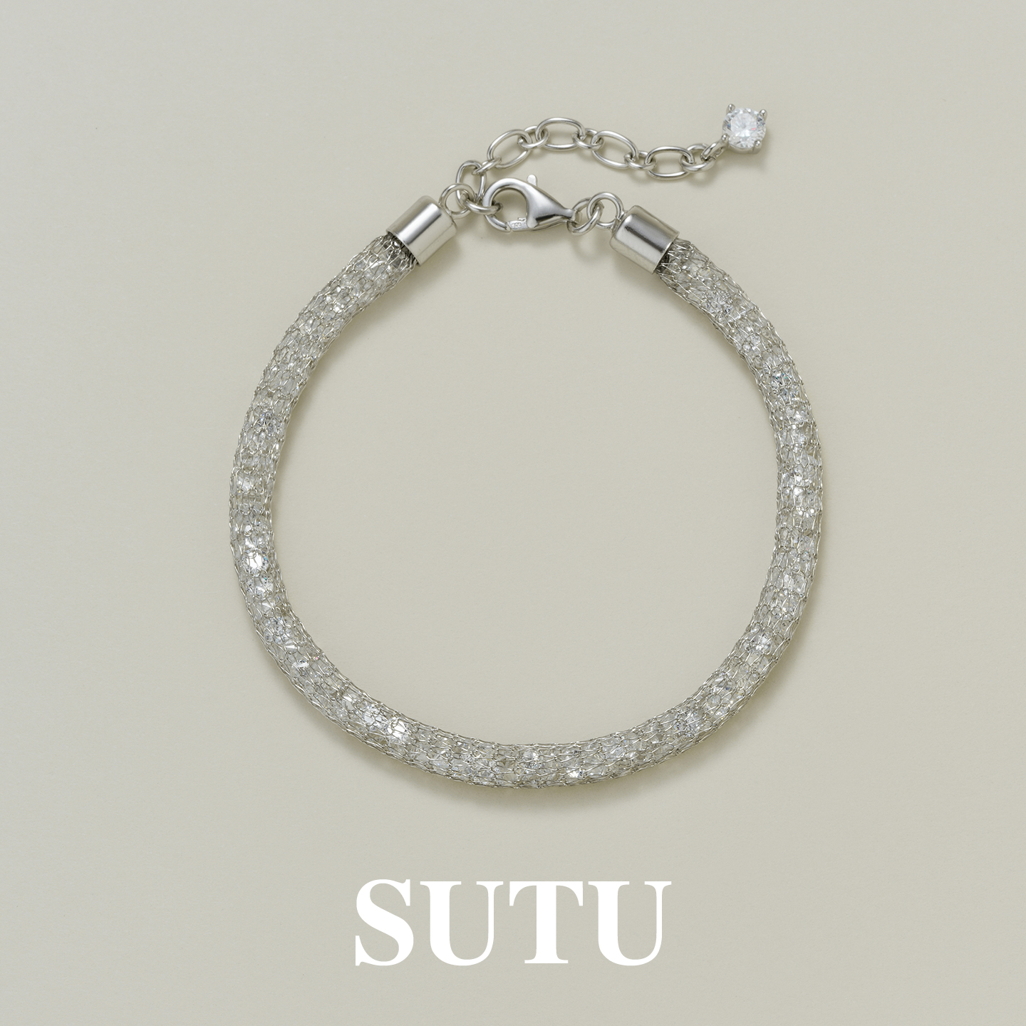 925银合成锆石手链 钱袋子手链小众时尚设计感手饰秋冬新款高级