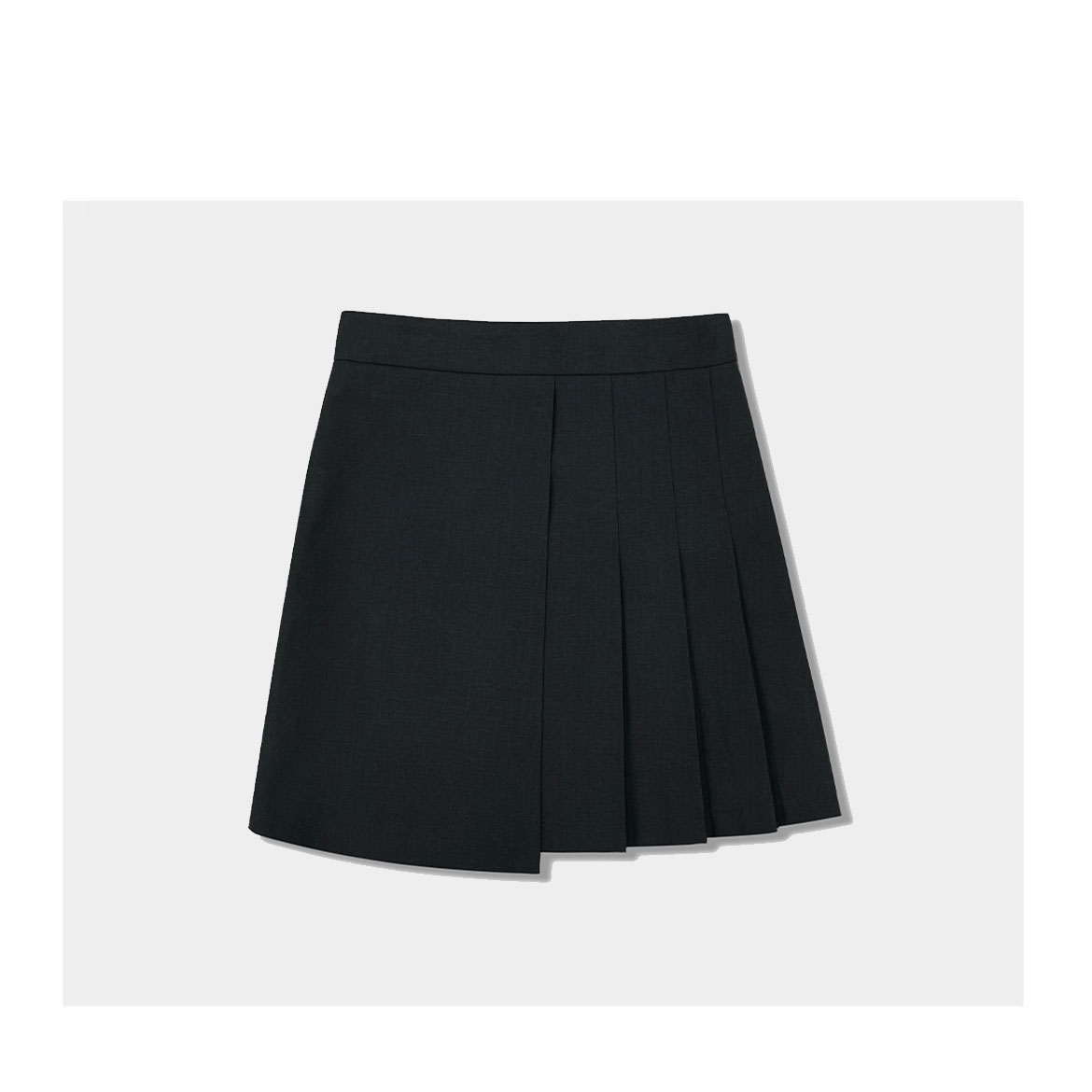 【1049】春秋灰色显瘦百褶裙 新款中高腰短裙 小A字显高半身裙