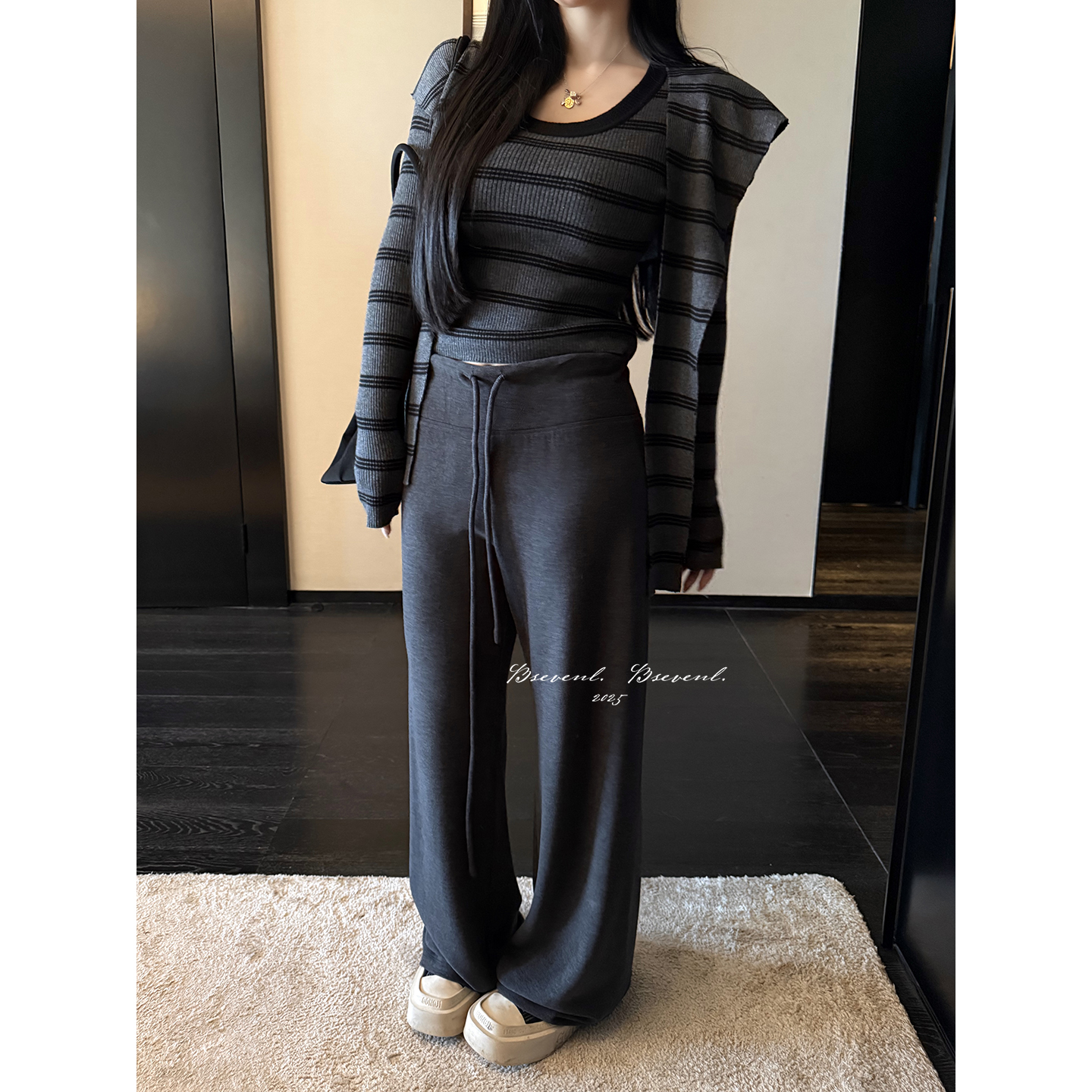 黑泽玄七【倍暖云裁裤】秋冬加厚垂感时尚糯料感Soft系列休闲工装裤