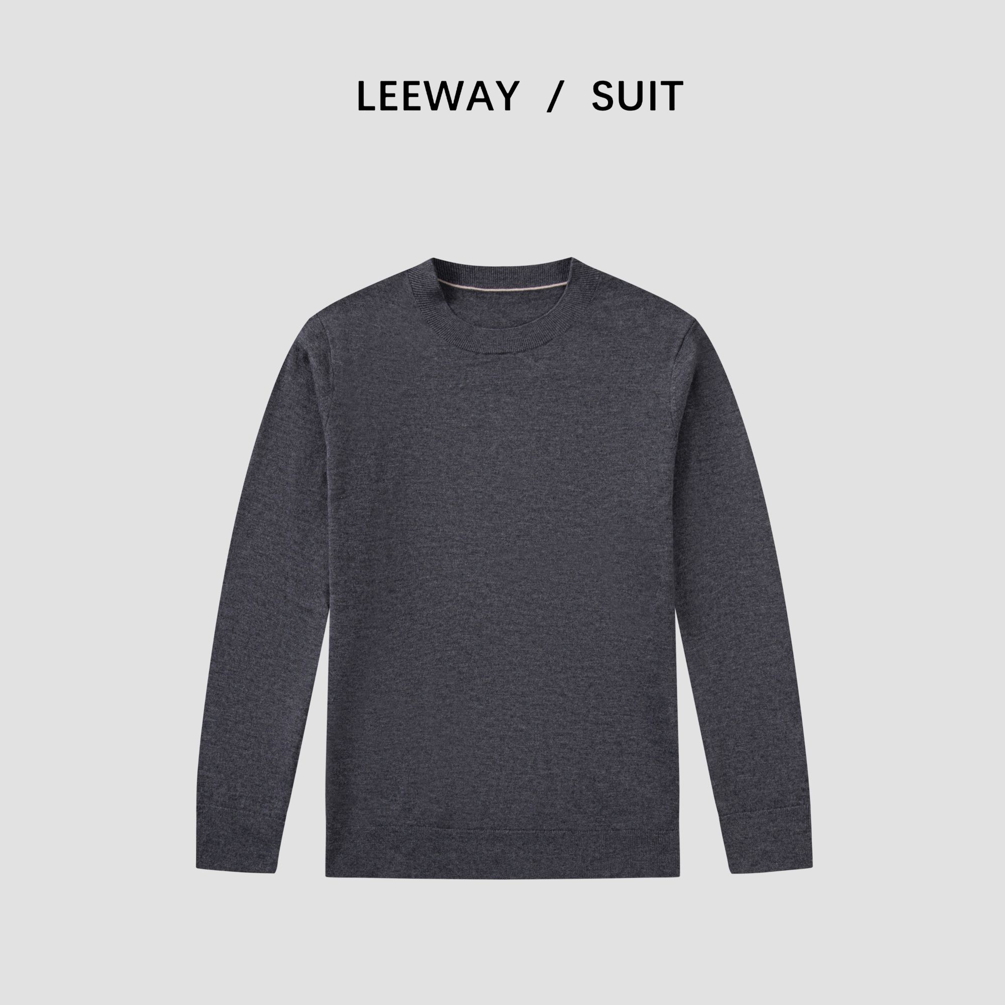 LEEWAY / SUIT 【羊毛羊绒】高端男士秋冬新款圆领商务休闲羊毛衫