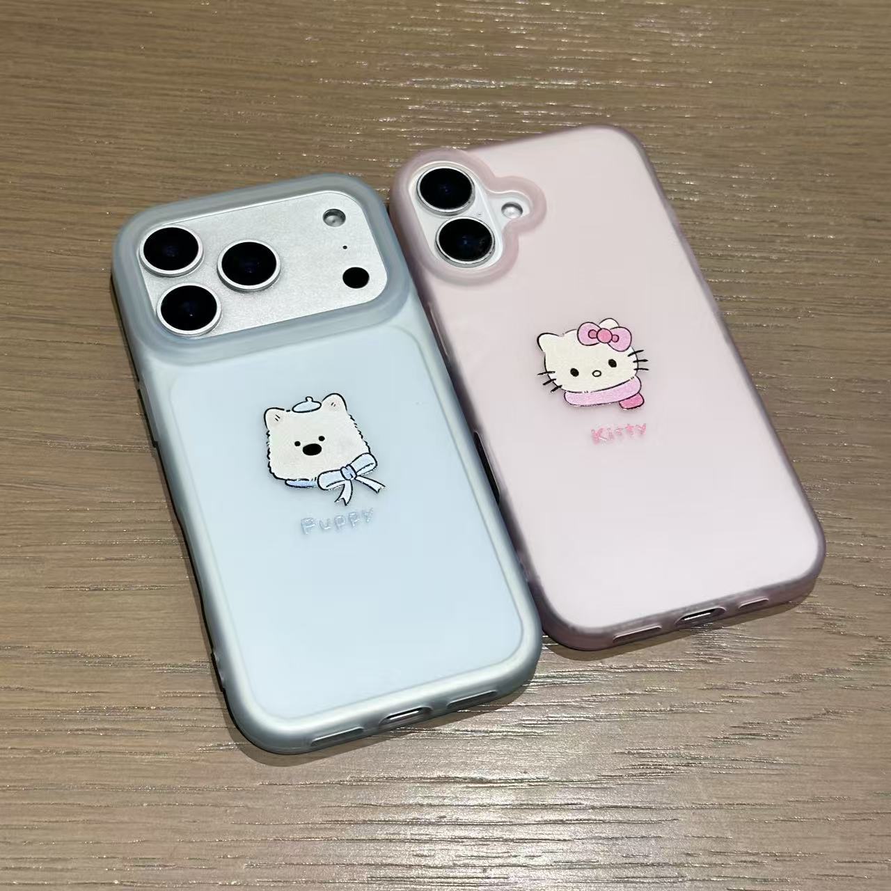 情侣西高地kt猫适用苹果17PROMAX手机壳iPhone15大孔磨砂高级感16