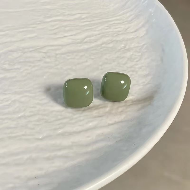 合金亚克力耳饰 几何日韩休闲风耳钉小众百搭耳环秋冬高级感