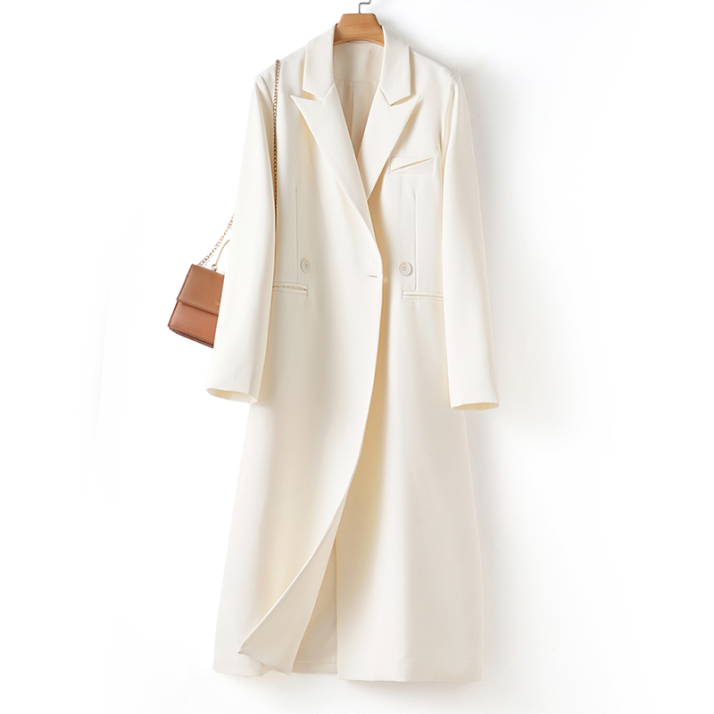 风衣外套女2025年春季新款高级设计感宽松显瘦长款休闲西装大衣
