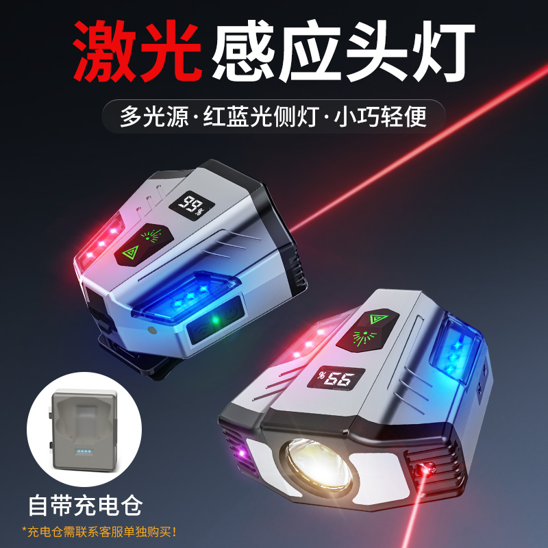 夜钓鱼头灯强光充电超亮头戴式户外超长续航手电筒矿灯轻感应专用